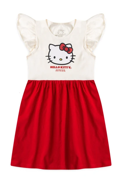 Vestido Feminino Infantil Dizer Olá - Hello Kitty