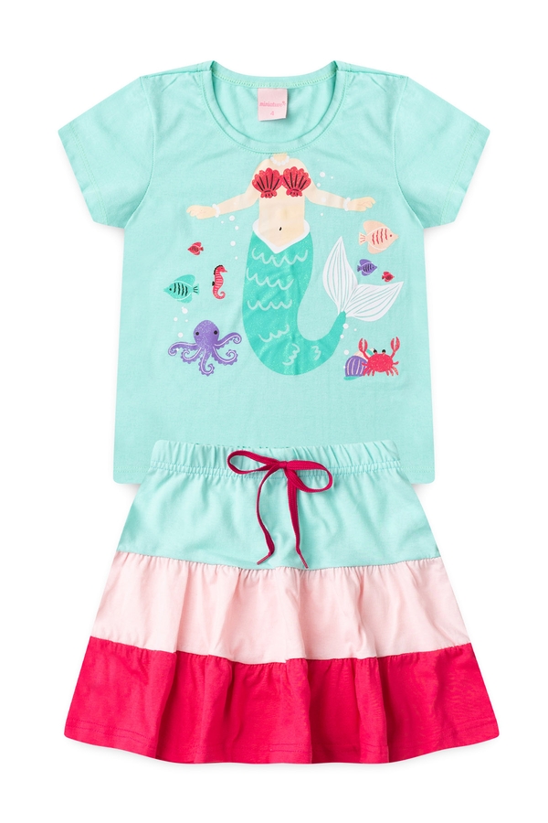 Conjunto Infantil Feminino Universo Das Sereias