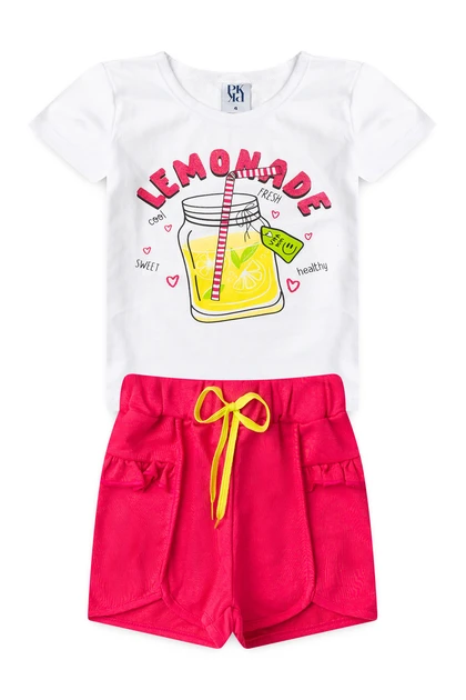 Conjunto Infantil Feminino Limonada Refrescante