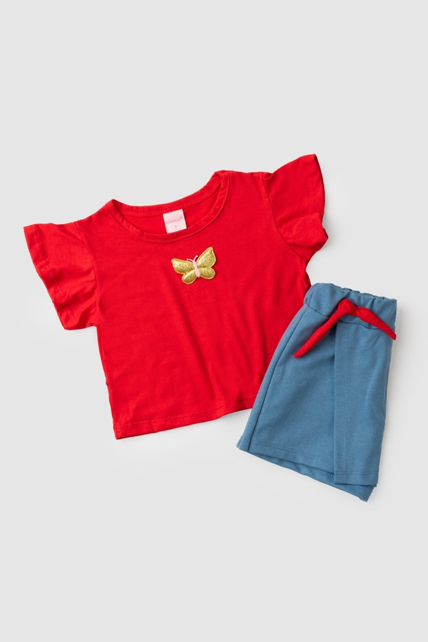Conjunto Infantil Feminino Brilho de Borboleta