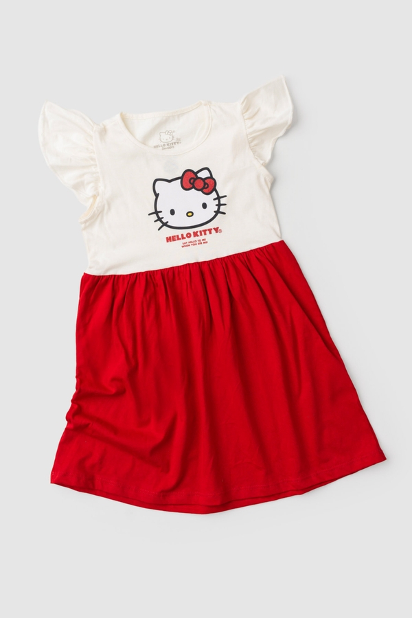 Vestido Feminino Infantil Dizer Olá - Hello Kitty