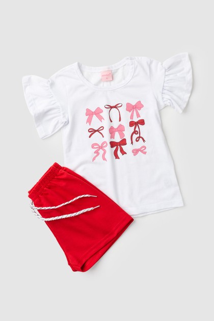 Conjunto Infantil Feminino Delicadeza de Laço