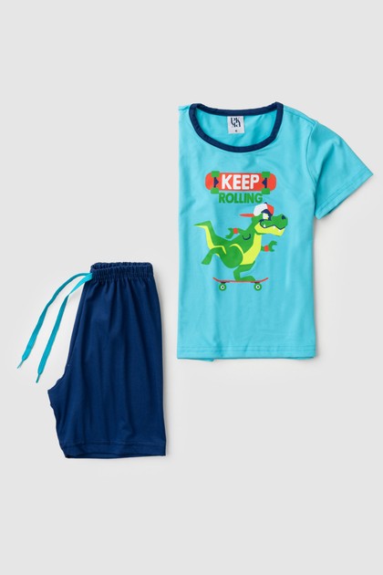 Pijama Infantil Masculino Jacaré Skatista