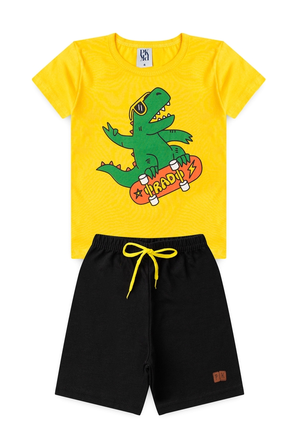 Conjunto Infantil Masculino Dino Skatista