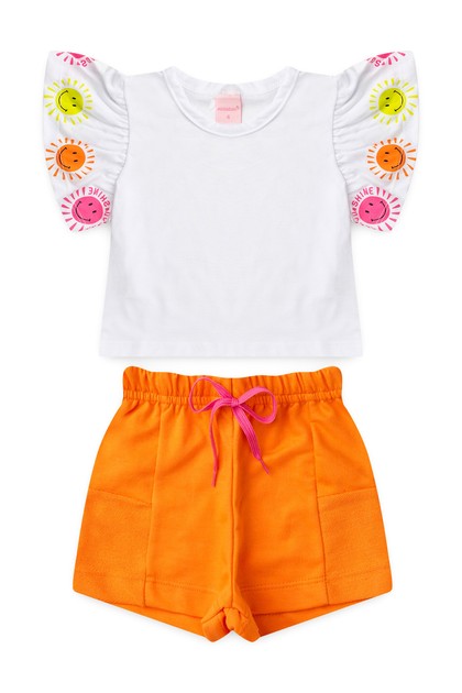 Conjunto Infantil Feminino Cores do Verão