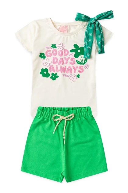 Conjunto Infantil Feminino Laço de Alegria