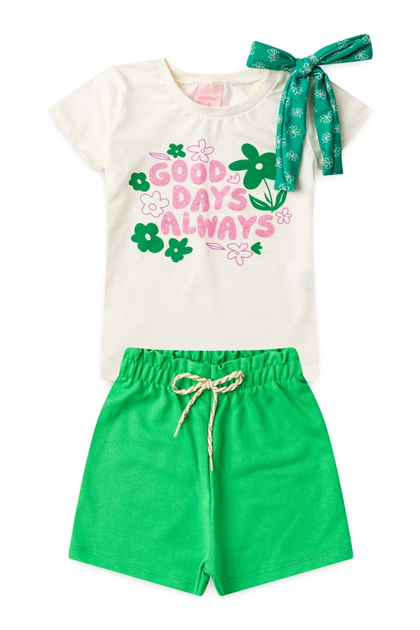 Conjunto Infantil Feminino Laço de Alegria