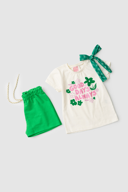 Conjunto Infantil Feminino Laço de Alegria