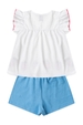 Conjunto Infantil Feminino Morangos Brilhantes