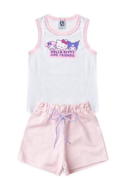 Conjunto Feminino Infantil Amizade Verdadeira - Hello Kitty