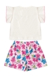 Conjunto Infantil Feminino Flor de Hibisco