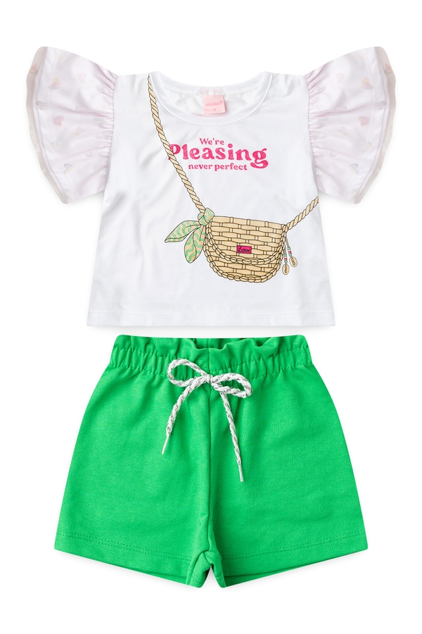 Conjunto Infantil Feminino Bolsinha