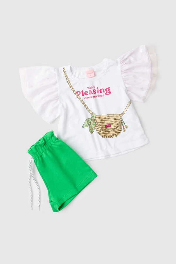 Conjunto Infantil Feminino Bolsinha
