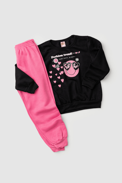 Conjunto Feminino Infantil Tendência da Moda