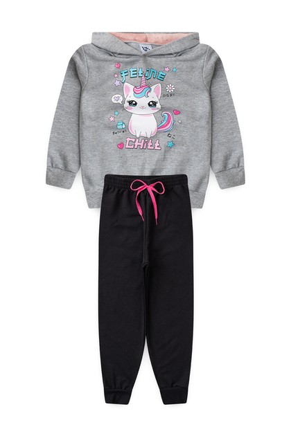 Conjunto Infantil Feminino Pequeno Felino