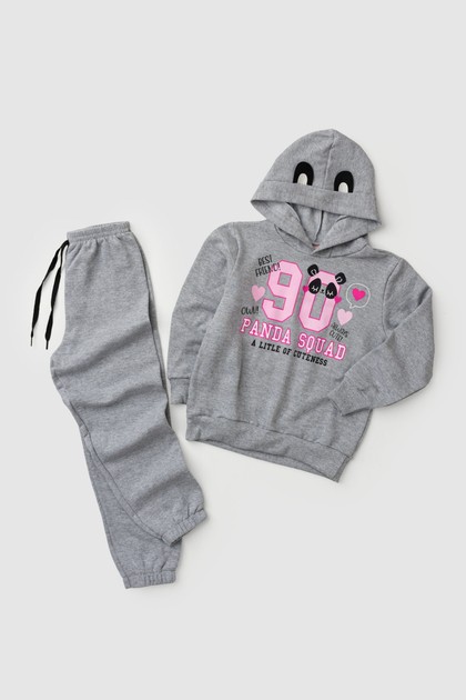 Conjunto Feminino Infantil Esquadrão Panda