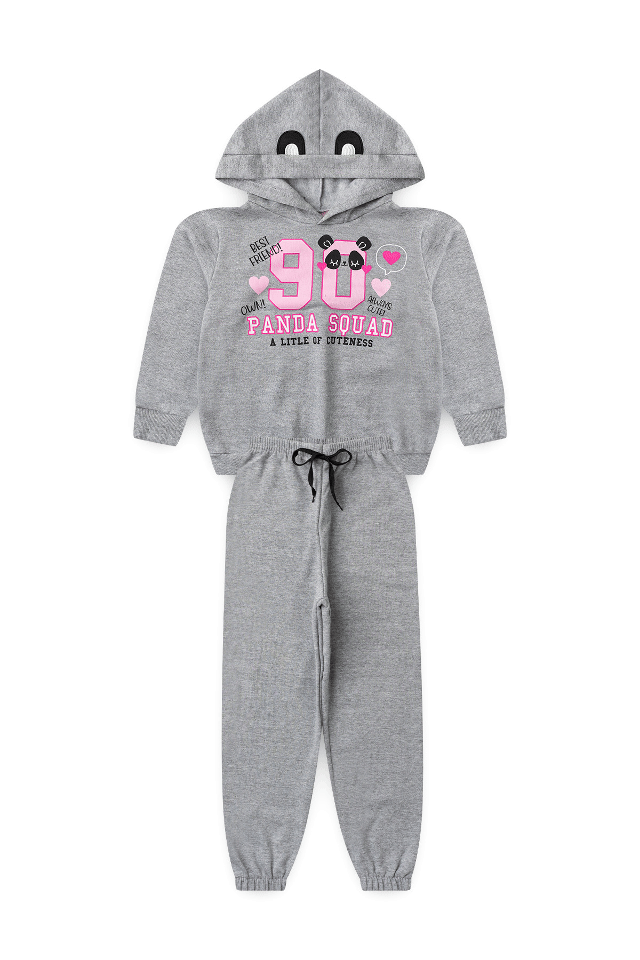 Conjunto Feminino Infantil Esquadrão Panda