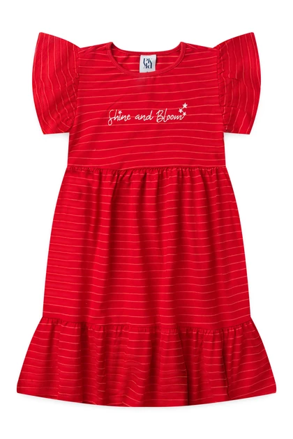 Vestido Feminino Infantil Brilhar e Florescer