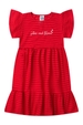 Vestido Feminino Infantil Brilhar e Florescer