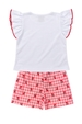Conjunto Feminino Infantil Piquenique Entre As Flores