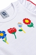 Conjunto Feminino Infantil Piquenique Entre As Flores