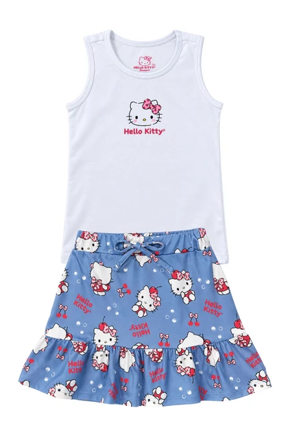 Conjunto Feminino Infantil Cerejinhas da Hello Kitty - Hello Kitty