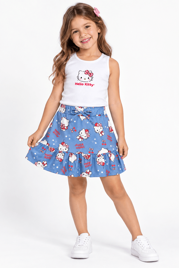 Conjunto Feminino Infantil Cerejinhas da Hello Kitty - Hello Kitty