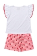 Conjunto Feminino Infantil Piquenique Entre As Flores