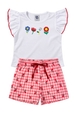 Conjunto Feminino Infantil Piquenique Entre As Flores