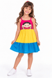 Vestido Feminino Infantil Magali Hum Delicia - Turma da Mônica