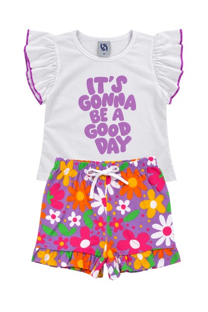 Conjunto Feminino Infantil Dia Encantador