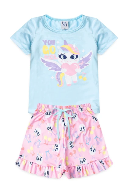 Pijama Infantil Feminino Encanto de Unicórnio