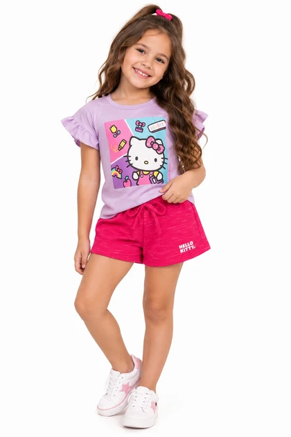 Conjunto Feminino Infantil Funday!! - Hello Kitty