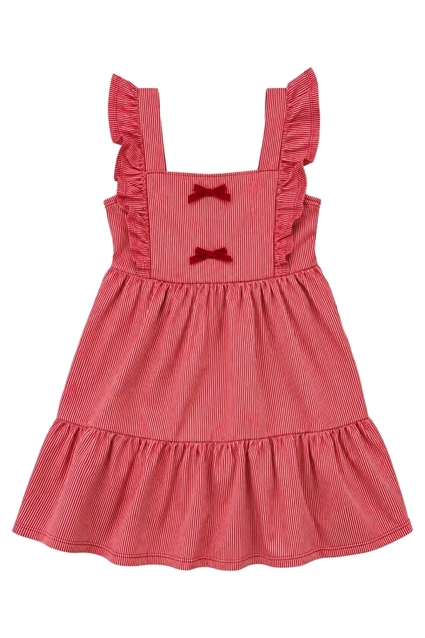 Vestido Feminino Infantil Listras e Laços