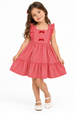 Vestido Feminino Infantil Listras e Laços