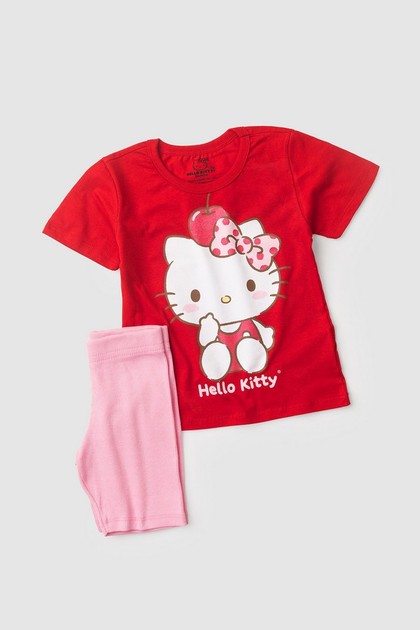 Conjunto Feminino Infantil Doce e Delicada - Hello Kitty