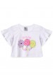 Conjunto Feminino Infantil Life Is Full Of Love Branco