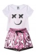 Conjunto Feminino Infantil Foil Branco