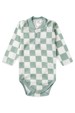 Conjunto Body e Calça Canelado - Xadrez Verde - Ame Kids