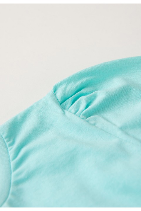 Conjunto Blusa e Calça Moletinho Menina -  Azul Bebê - Ame Kids