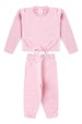 Conjunto Blusa e Calça Moletinho Menina -  Rosa Bebê - Ame Kids
