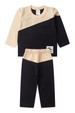Conjunto Blusa Manga Longa e Calça - Preto e Areia - Ame Kids