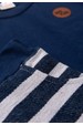 Conjunto Blusa Manga Longa e Calça Ecosustentável - Azul Marinho - Ame Kids