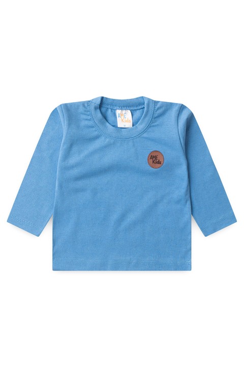 Conjunto Blusa Manga Longa e Calça Ecosustentável - Azul - Ame Kids