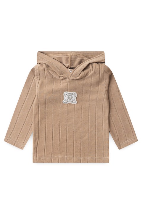 Conjunto Blusa Manga Longa Ursinho e Calça - Areia - Ame Kids