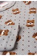 Conjunto Canelado Light Longo - Urso Mescla - Ame Kids