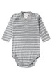 Conjunto Body Canelado Botões Menino - Mescla - Ame Kids