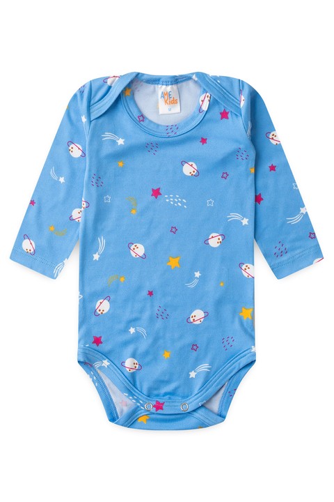 Conjunto Suede Longo Estampado - Planetas - Ame Kids