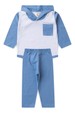 Conjunto Blusa Capuz Manga Longa e Calça - Azul - Ame Kids