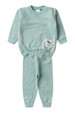 Conjunto Blusa Manga Longa e Calça Moletom - Verde Jade - Ame Kids